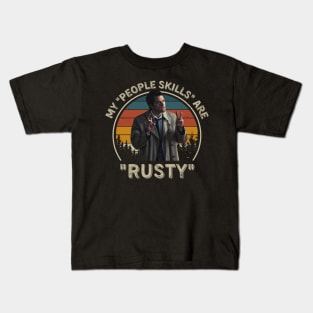 My People Skills Are Rusty Vintage Misha Collins Kids T-Shirt